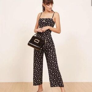 Reformation black & white floral jumpsuit. Size 6. Great condition!